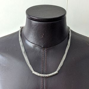 Multi-strand sterling silver necklace